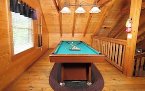 Loft Rec Room with Pool Table
