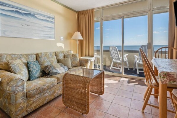 After a fun day at the beach, kick back for some movie time!