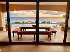 Stunning views from the living room and kitchen