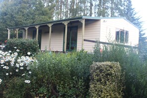Closer view of the cottage from down in the garden.