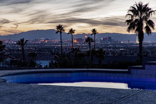Back yard city view 