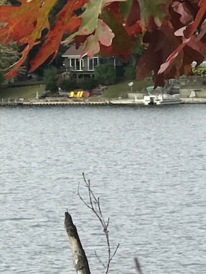 Sit down by the water, or on the deck overlooking the lake.  