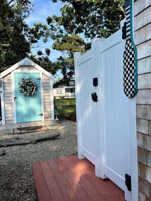 Updated outdoor shower & changing area.