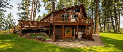 Spring Creek Cabin as seen from creek