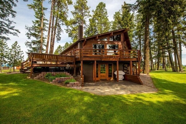 Spring Creek Cabin as seen from creek