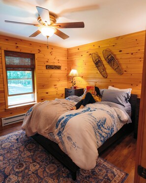 snuggle up and read a good book in the Ski Lodge suite