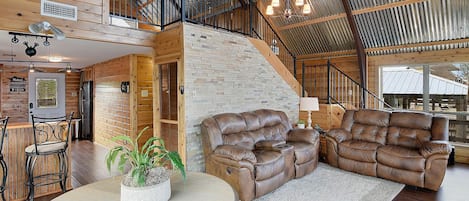 Living/Dining Area with Open Loft