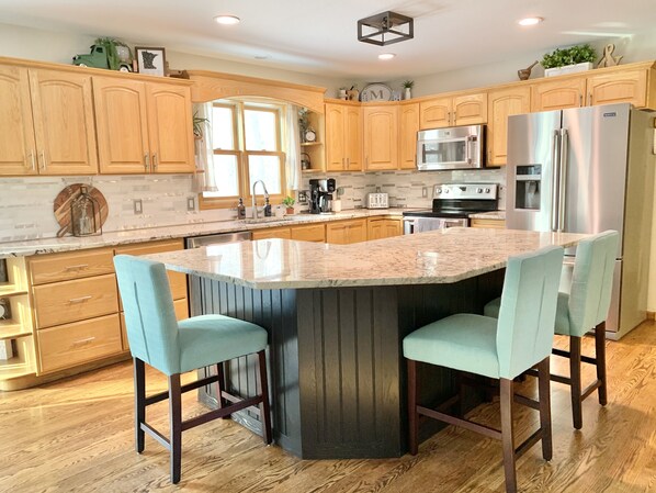 Fully stocked kitchen