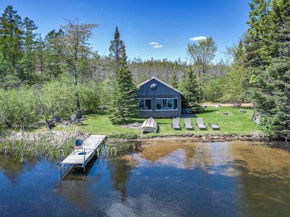 Bear Cottage aerial from the lake