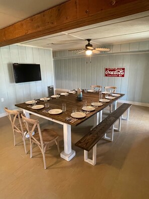 Custom made kitchen table - seats 16 