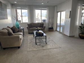 Big windows for natural light.  Beautiful view