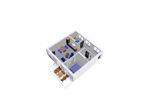 Haus Avella Wohnung Nr. 29, 55 qm, 2 Schlafzimmer, Balkon, max. 5 Personen