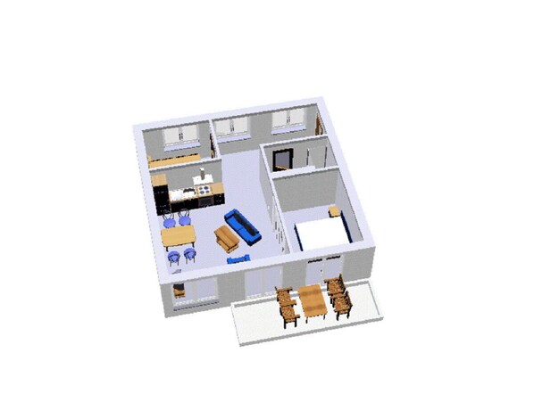 Haus Avella Wohnung Nr. 29, 55 qm, 2 Schlafzimmer, Balkon, max. 5 Personen