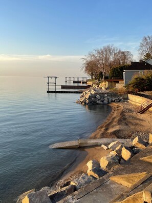 Beach and sea wall