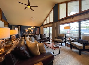 Living Room overlooking Lake Glenville