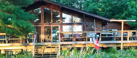 View of cottage from lower deck 