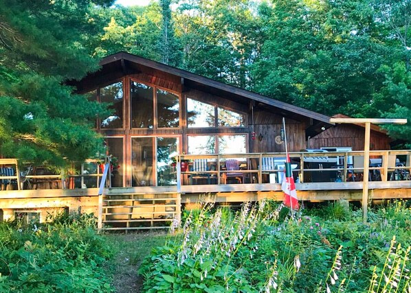 View of cottage from lower deck 