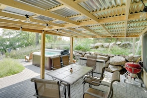 Patio | Outdoor Dining | Grill | Private Hot Tub