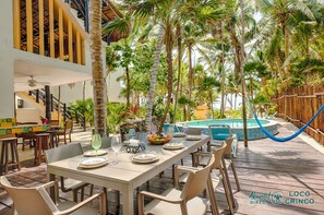 Outside dining area