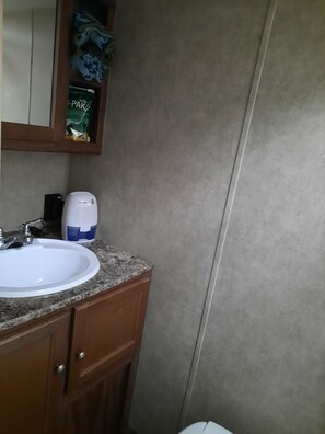 vanity.... brush your teeth.