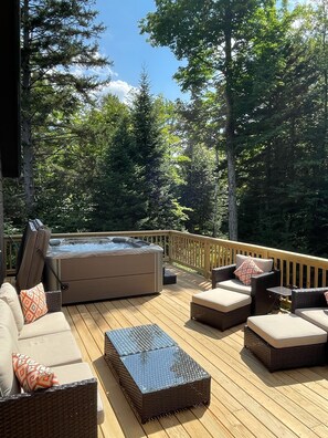 Back Deck with  Hot Tub 