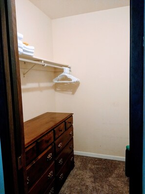 Spacious closets
