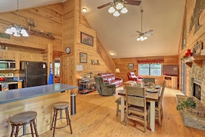 Living Room & Dining Area