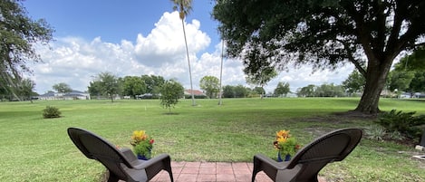 Your patio and view to #14 Deer Run fairway!