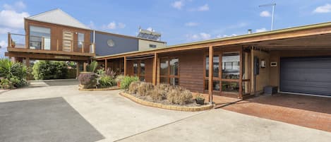 Front Porch with BBQ and seating 