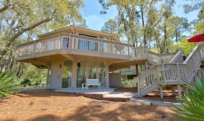 Enjoy multi level decks and sitting areas.