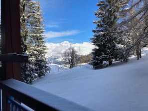 Vue du balcon en hiver