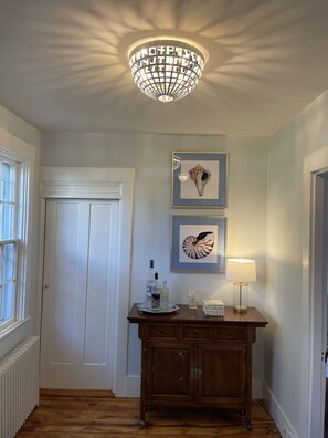 Front entry, bar cart