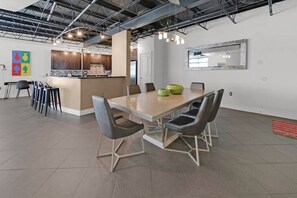 Dining room and kitchen