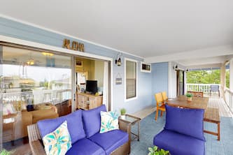 Ideal Getaway Near the Beach & Town W/ Two Kitchens, Wraparound Deck & Views