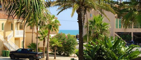 Peekaboo view of beautiful SPI beach