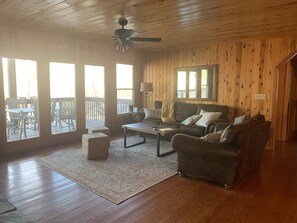 Family room open to kitchen