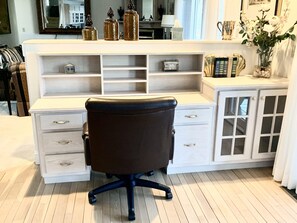 Desk off Kitchen