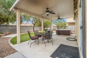 Spa and Backyard