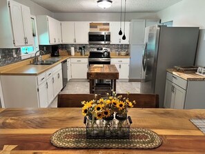Upstairs kitchen.