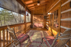 Enjoy the peace and quiet of Mountain Living from your screened in porch