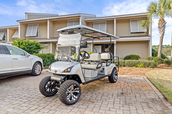 625 Bayou Village - one six seat golf cart for guests