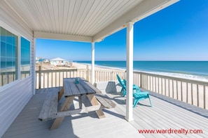 Oceanfront Covered Deck North View