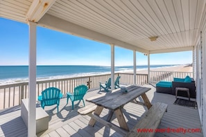 Oceanfront Covered Deck South View