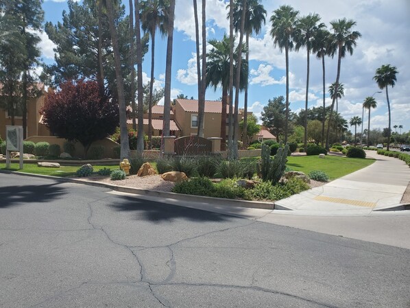 Front of complex.