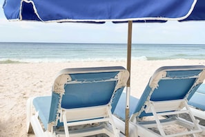 2 Free Beach Lounges w/ Umbrella (March-October)