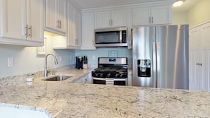 Beautiful countertop and cabinets