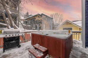 The hot tub is ready after a day on the slopes.