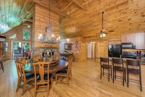 Dining area and eat-in kitchen