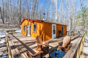 A spacious, wraparound deck for relaxing and grilling