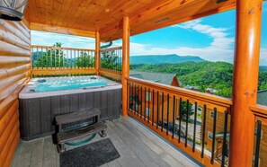 Steamy Outdoor Hot Tub with Beautiful Views